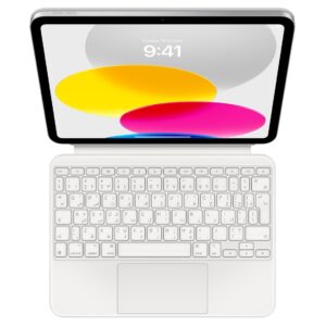 Apple iPad 10th Gen Magic Folio Keyboard – White Arabic