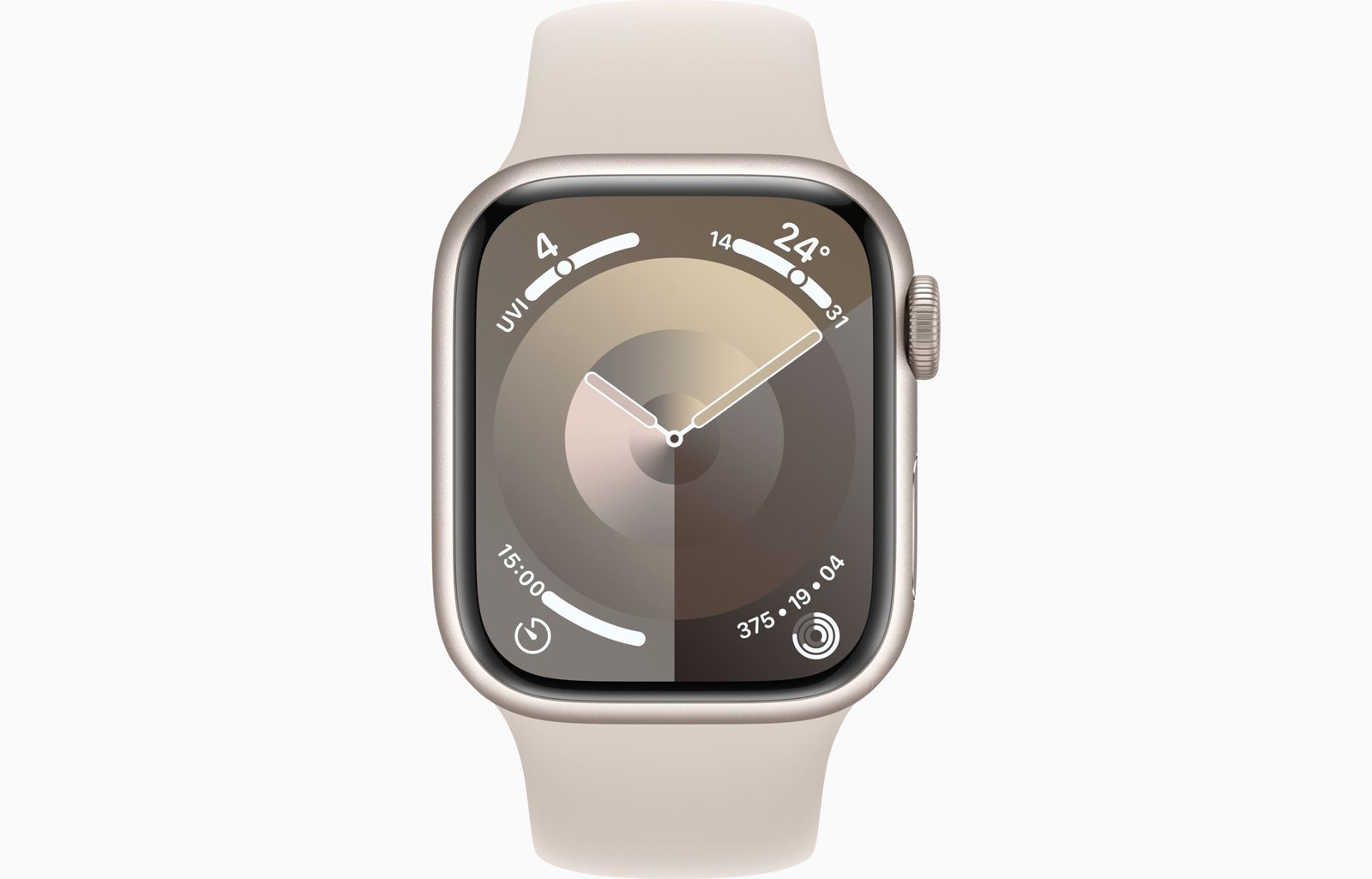APPLE WATCH SERIES 9 GPS 41MM STARLIGHT ALUMINIUM CASE WITH STARLIGHT SPORT BAND - Image 2