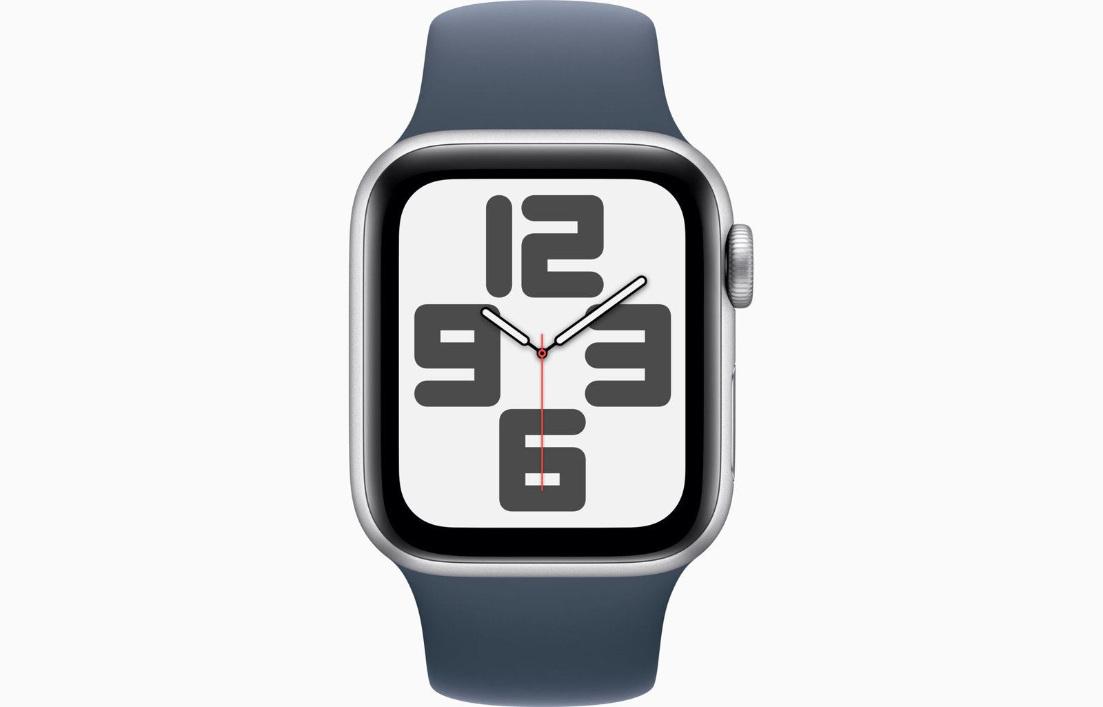 APPLE WATCH SE (2ND GENERATION) 40MM GPS SILVER ALUMINIUM CASE WITH BLUE SPORT BAND M/L MRE23 - Image 2
