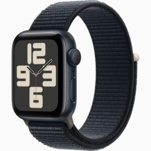 APPLE WATCH SE GPS 40MM (2ND GENERATION) MIDNIGHT ALUMINIUM CASE WITH MIDNIGHT SPORT LOOP MRE03