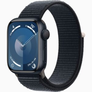 APPLE WATCH SERIES 9 GPS 41MM MIDNIGHT ALUMINIUM CASE WITH MIDNIGHT SPORT LOOP MR8Y3