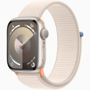APPLE WATCH SERIES 9 GPS 41MM STARLIGHT ALUMINIUM CASE WITH STARLIGHT SPORT LOOP MR8V3