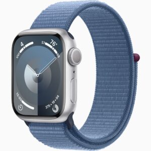 APPLE WATCH SERIES 9 41MM GPS SILVER ALUMINUM CASE WITH WINTER BLUE SPORT LOOP MR923