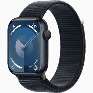 APPLE WATCH SERIES 9 GPS 45MM MIDNIGHT ALUMINIUM CASE WITH MIDNIGHT SPORT LOOP MR9C3