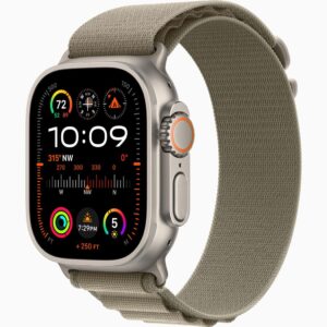 APPLE WATCH ULTRA 2 49MM GPS + CELLULAR TITANIUM CASE WITH OLIVE ALPINE LOOP