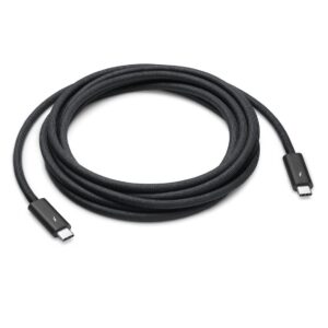 Apple Thunderbolt 4 Pro Cable - 3m, Black, High-Speed Data Transfer and Charging