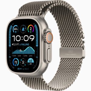 APPLE WATCH ULTRA 2 49MM (2024) GPS + CELLULAR NATURAL TITANIUM CASE WITH GREY METAL STRAP SMALL MX4M3