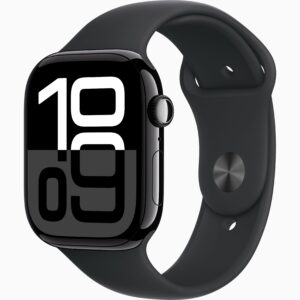 APPLE WATCH SERIES 10 46MM GPS JET BLACK ALUMINIUM WITH BLACK SPORT BAND MWX13