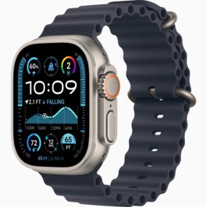 APPLE WATCH ULTRA 2 49MM (2024) GPS + CELLULAR NATURAL TITANIUM CASE WITH NAVY OCEAN BAND MX4D3