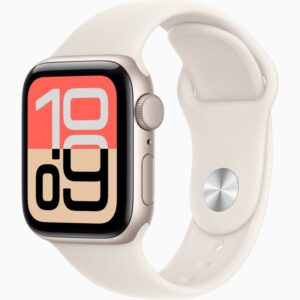 APPLE WATCH SE 3Â GPS (2025) 40MMÂ STARLIGHT ALUMINIUM CASE WITH STARLIGHT SPORT BAND S/M MEH34