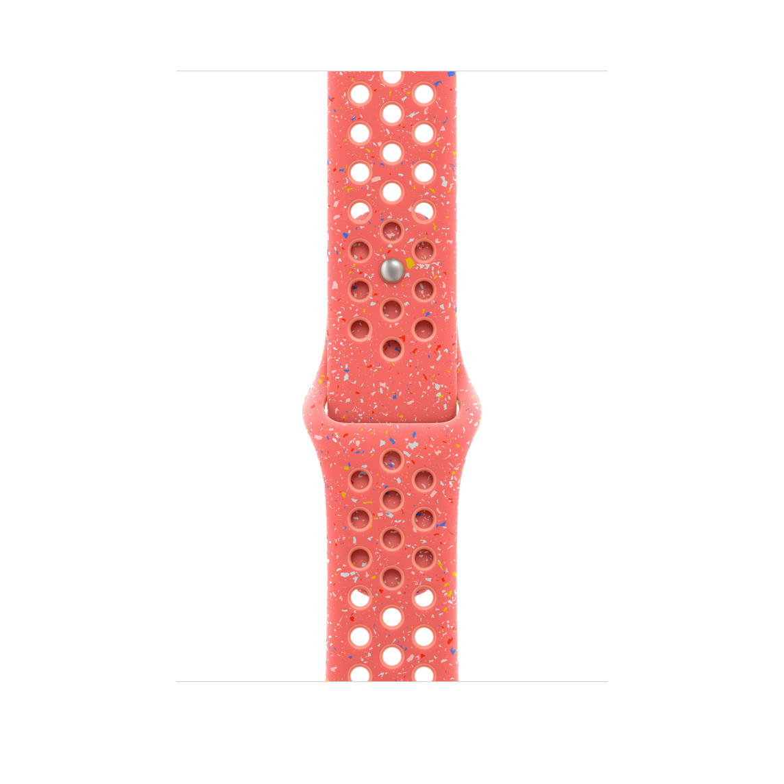 Transform your Apple Watch into a statement of performance and sustainability with the Apple Watch 46MM Nike Sport Band in Magic Ember (S/M) – Model MYLF3.