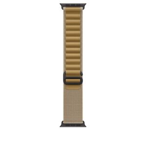 Apple Watch Ultra 49mm - Black Titanium Case with Tan Alpine Loop Large, MYQ23