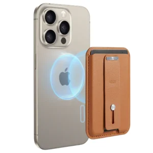 Upgrade your iPhone experience with the ESR Magnetic Wallet in elegant brown