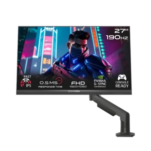 GAMEON GAMING MONITOR 27 INCH 190IPSX MIDNIGHT PRO X 190HZ 0.5MS IPS WITH STAND BLACK GOM27FHD