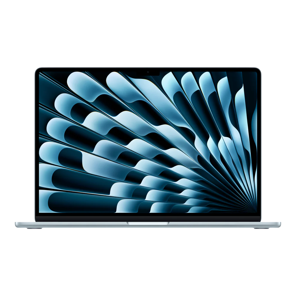 APPLE MACBOOK AIR 15 INCH M4 CHIP 10 CORE CPU 10 CORE GPU 24GB 512GB SKY BLUE ENGLISH MC7D4