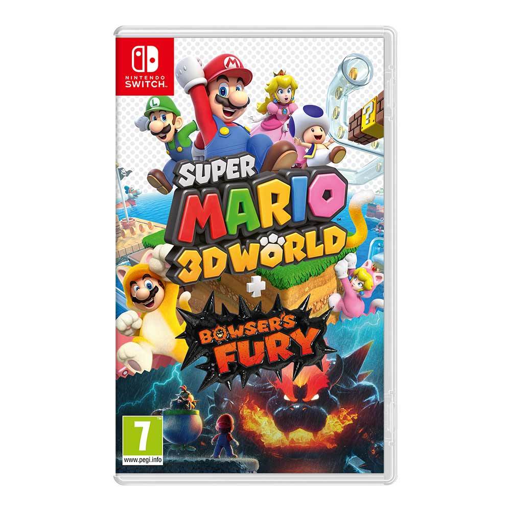 Dive into a double-dose of platforming adventure with Nintendo Switch Super Mario 3D World + Bowser’s Fury Game CD!