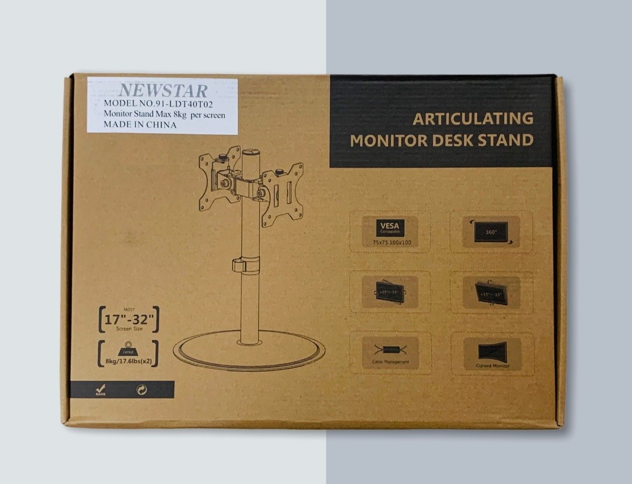 NEWSTAR ARTICULATING MONITOR DESKTOP STAND 17"TO 32" 91-LDT40T02 - Image 2
