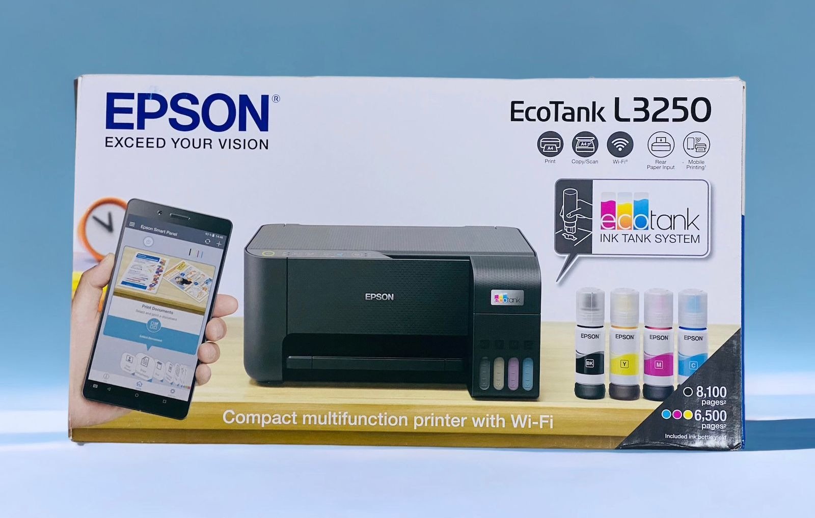 Epson EcoTank L3250 3-in-1 Home Ink Tank Printer - Cost-Effective Printing, Scanning, and Copying - Image 3