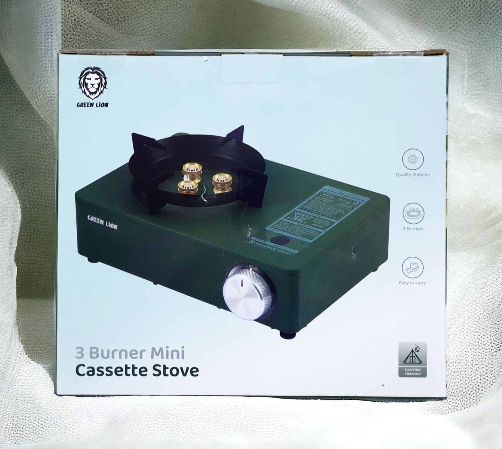 GREEN LION 3 MINI BURNER CASSETTE STOVE GREEN GN3BCSTSTOVGN - Image 3