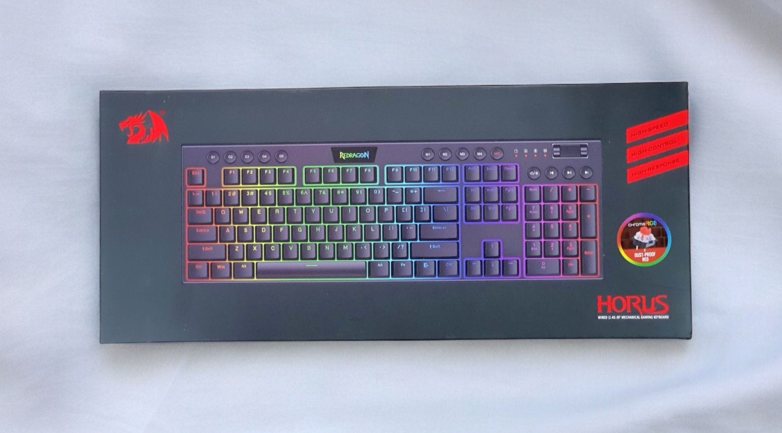 REDRAGON HORUS MECHANICAL KEYBOARD RED SWITCH K618-RGB - Image 25