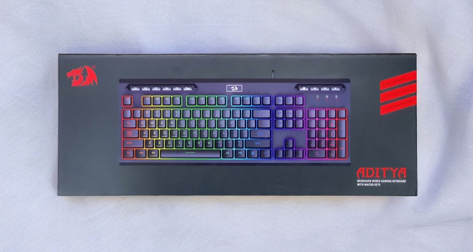 REDRAGON ADITYA WIRED GAMING KEYBOARD WITH MACRO KEYS K513 - Image 3