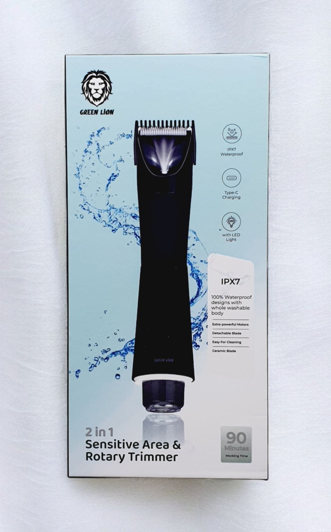 Green Lion 2-in-1 Sensitive Area & Rotary Trimmer Black GN2IN1BDTMRBK - Image 2