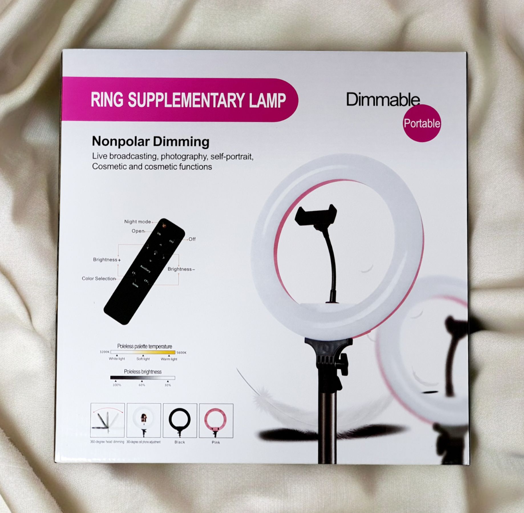 Enhance your content like never before with the versatile Ring Fill Light with Tripod Stand.