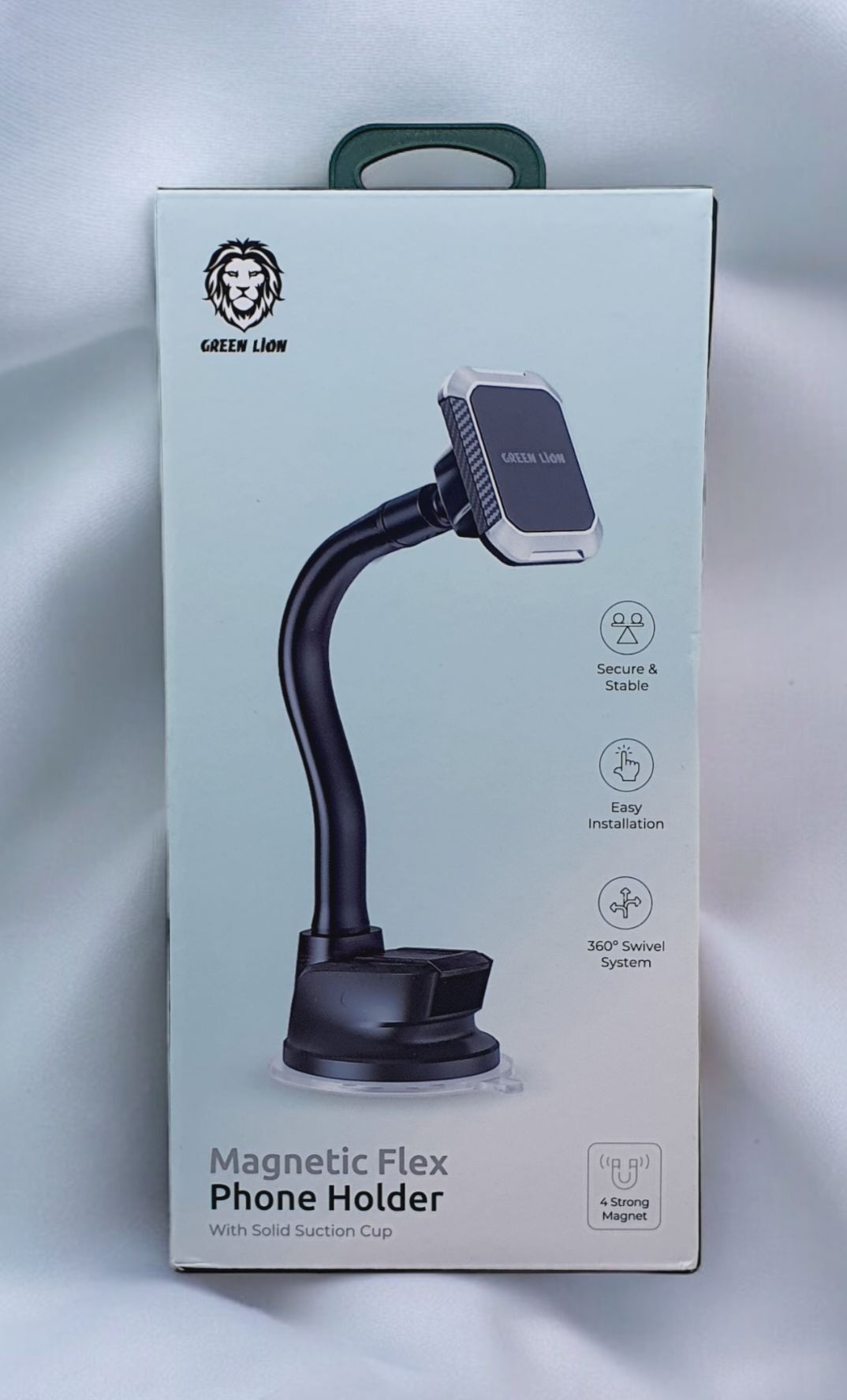 Green Lion Magnetic Flex Phone Holder with Solid Suction Cup Black GNMGFLXHDRBK - Image 2