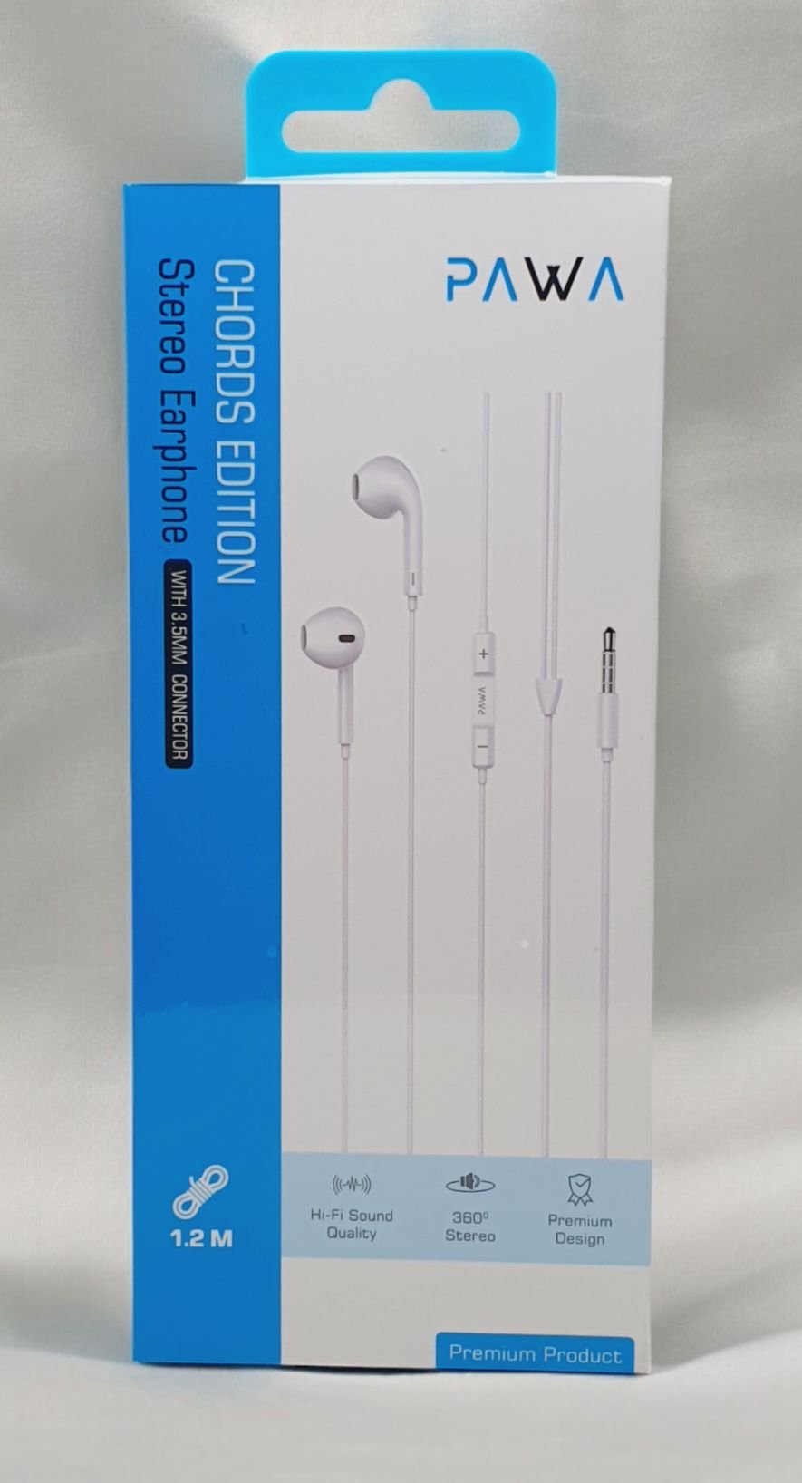 Pawa Chords Editions Stereo Earphone Connector 3.5mm White PW-35EP20 - Image 2