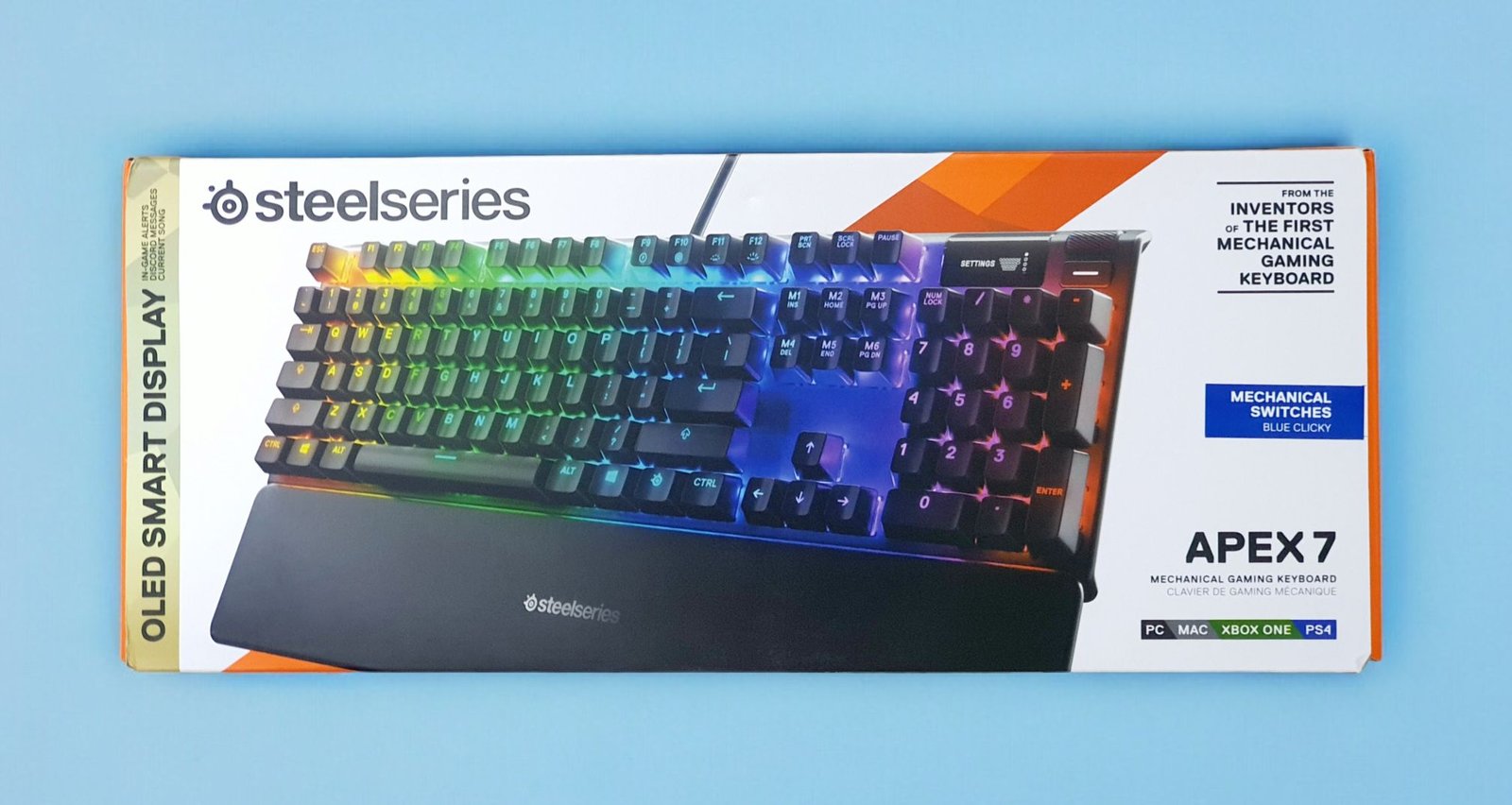 SteelSeries Apex 7 Gaming Keyboard featuring Blue Switches - 64774 - Image 3