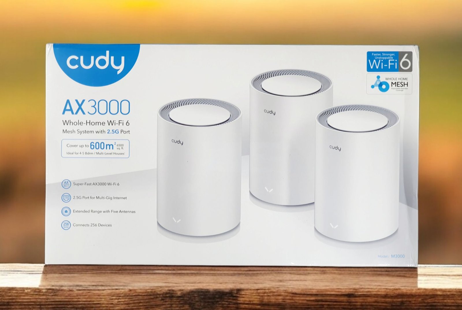 Cudy M-Series AX3000 Dual-Band Wi-Fi 6 Whole Home Mesh System (Starlink Wi-Fi Extender, M3000 3-Pack) - Complete Coverage and Fast Speeds - Image 2