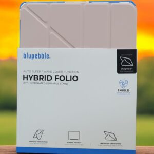 BLUPEBBLE IPAD 10.9 INCH 10TH GENERATION HYBRID FOLIO CASE PINK WITH CLEAR SCREEN PROTECTOR BP-FLIPSMTSTD10.9-PNK