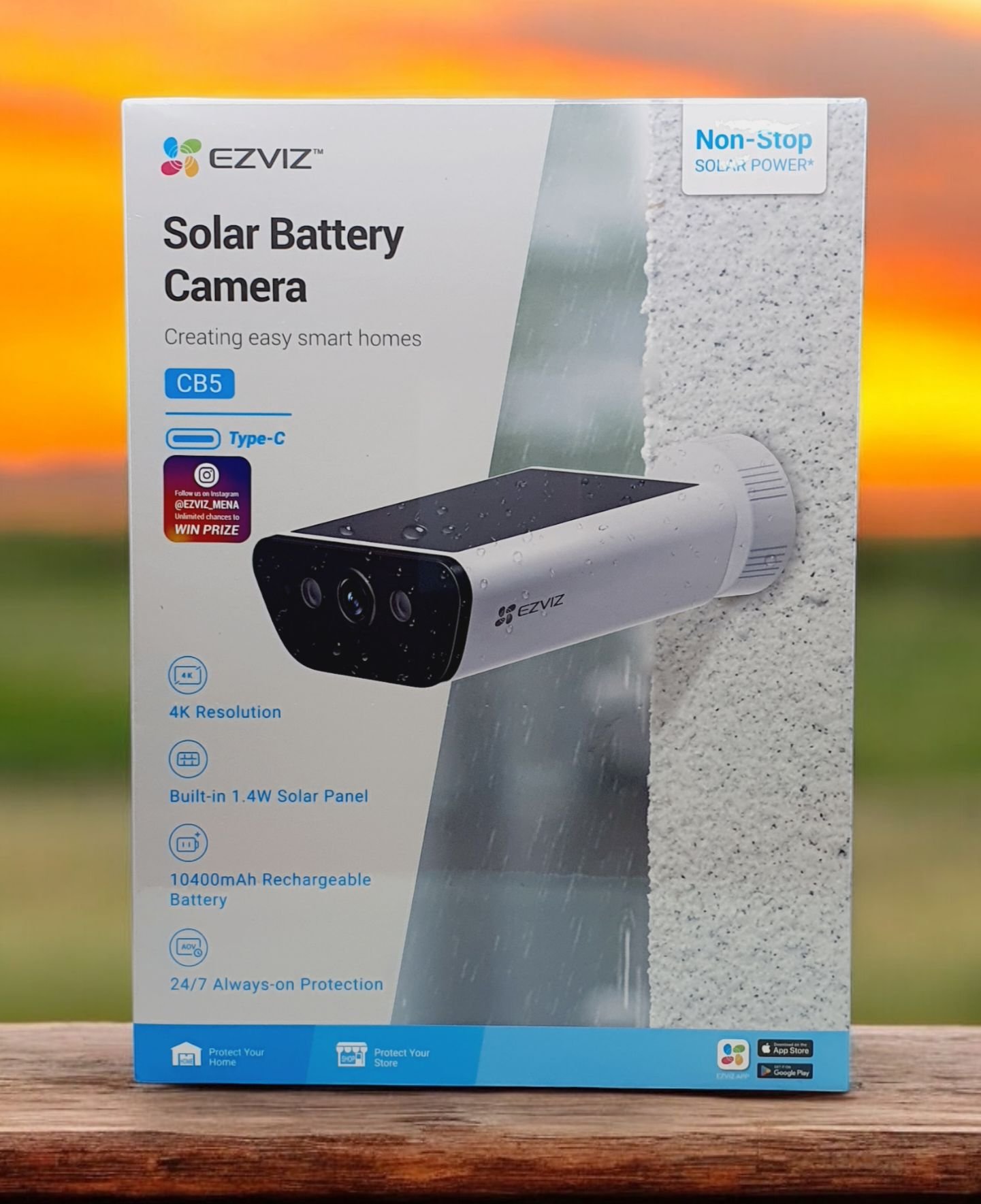 EZVIZ CB5 Solar-Powered Battery Camera - Wireless, 2K Resolution - Image 3