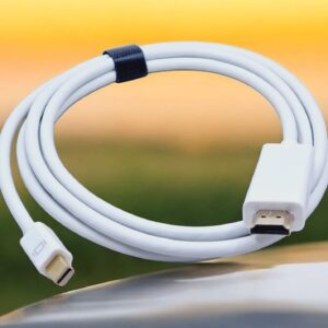 MINDPURE MINI DP TO HDMI MALE TO MALE WHITE ROUND CABLE 1080P 2M WHITE LX10210