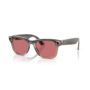 RAYBAN META WAYFARER SUNGLASSES F SHINY WARM STONE L TRANSITIONS WATERMELON RED RW4006