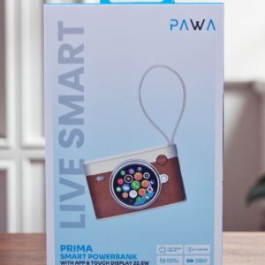 PAWA PRIME 3 IN 1 10000MAH SMART POWERBANK WITH APP AND TOUCH DISPLAY 22.5W BROWN PW-PBZE3110-BW
