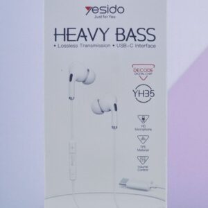 YESIDO USB-C WIRED EARPHONE WHITE YH35
