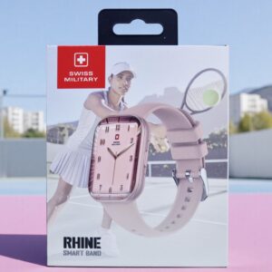 SWISS MILITARY RHINE SMART BAND PINK WITH 3 TALK  SM-BAND-RHINE3-PNKFPNKS
