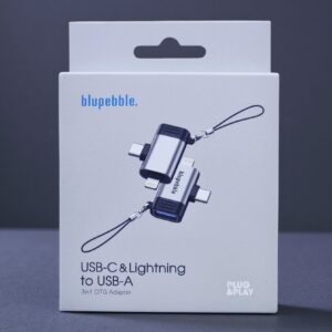 BLUPEBBLE 3 IN 1 USB A TO USB C & LIGHTNING ADAPTER GRAY BP-OTGA2CNL-GY