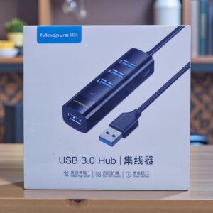 MINDPURE USB3.0 HUB LONG 4-PORT BLACK 1.5M LX10615