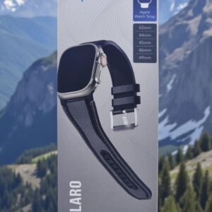 BLUPEBBLE APPLE WATCH STRAP ULTRA 3 AND SERIES 11 VELLARO SERIES 49/46/45/44/42MM BLACK BP-VELLARO-BK