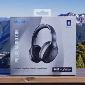 BLUPEBBLE OVER EAR FOLDABLE DIGITAL HYBRID NOISE CANCELLING HEADPHONES C85 BLACK BP-PAC85-BK