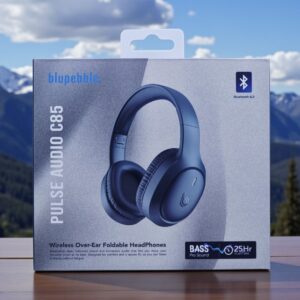 BLUPEBBLE OVER EAR FOLDABLE DIGITAL HYBRID NOISE CANCELLING HEADPHONES C85 BLUE BP-PAC85-BL