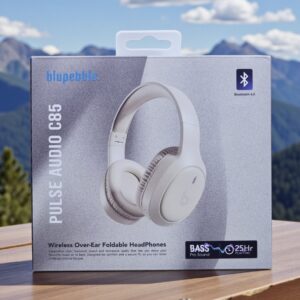 BLUPEBBLE OVER EAR FOLDABLE DIGITAL HYBRID NOISE CANCELLING HEADPHONES C85 STONE BP-PAC85-STN