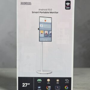 EPICARMA 27 INCH SMART PORTABLE MOVABLE MONITOR WITH ANDROID 15.0 WHITE EA-PTMP27-WH