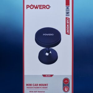 POWERO PLUS MINI CAR MOUNT MAGSAFE MAGNETIC MOUNT WITH 360 ROTATION BLACK PR-MTCRSC10-BK