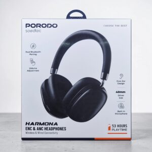 PORODO SOUNDTEC HARMONA ENC AND ANC HEADPHONES BLACK PD1037BK