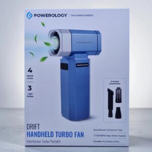 POWEROLOGY DRIFT HANDHELD TURBO FAN 8000MAH BLUE PWMY96005BU