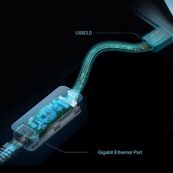 TP LINK USB 3.0 TO RJ 45 GIGABIT ETHERNET NETWORK ADAPTER UE306 - Image 4