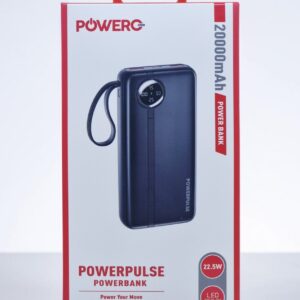 POWERO PLUS POWER PULSE POWER BANK WITH 20000MAH CAPACITY 22.5W BLACK PR-PPPBPD20-BK